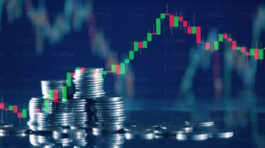 Multilayered screen with money and stock rates