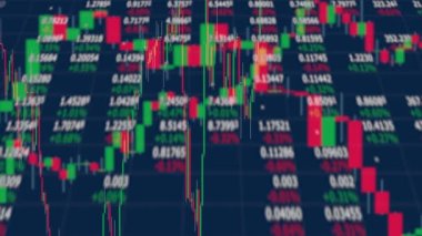 Multilayered display with stock rates and graphs changing