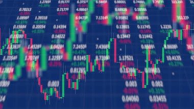 Multilayered display with fluctuations of forex rates