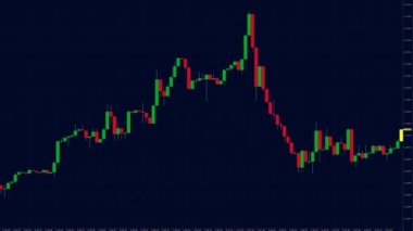 Dynamic graphs of stock prices on a screen