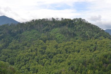 Dağlı ve mavi gökyüzü olan dağ manzarası