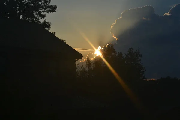 Bellissimo Tramonto Sulla Città — Foto Stock