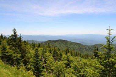 Dumanlı dağların manzarası