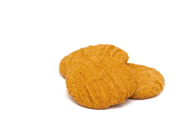 Tasty Chewy Ginger Cookies White — Stock Photo, Image