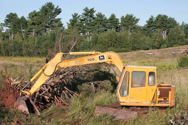 Wentworth Canada August 2015 John Deere Excavator Rugged Outdoor Area —  Fotos de Stock