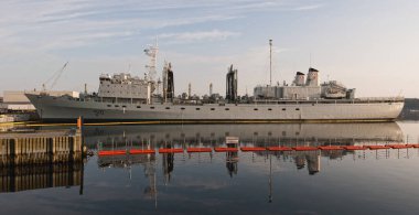 Halifax, Kanada - 20 Temmuz 2014: Hmcs Preserver. Hmcs Preserver Kanada Kraliyet Donanması Protecteur sınıfı bir yağcıdır (1970'te comissioned). Şu anda Halifax, Nova Scotia'da, Atlantik Filosu'nda bulunmaktadır..
