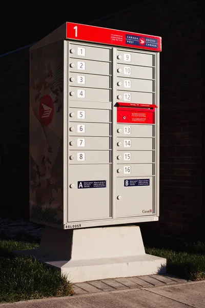 Truro Canada November 2018 Community Mailbox Next Sidewalk Canada Post — Fotografia de Stock