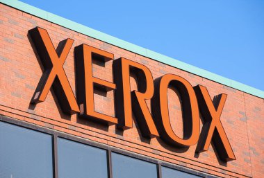 Burnside, Kanada - 26 Haziran 2016: Xerox işareti. Xerox Corporation bir Amerikan iş ve teknoloji ürünü şirketidir..