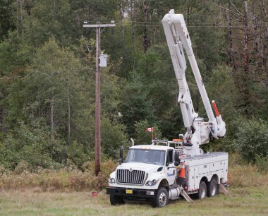 Pleasant Valley, Kanada - Eylül 22, 2014: Nova Scotia Güç Nova Scotia için elektrik enerjisi sağlayan bir kamu hizmeti şirketidir. Bu bir Emera ait şirket ve eyalet hükümeti tarafından düzenlenir.