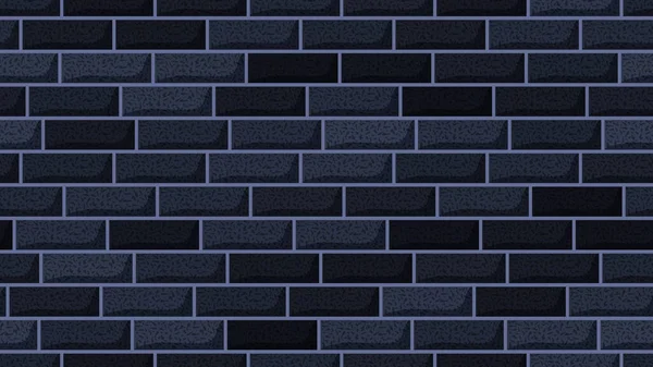 Tmavě Modrá Cihlová Zeď Bezproblémový Vzorec Struktura Pozadí Zdi Domu — Stockový vektor