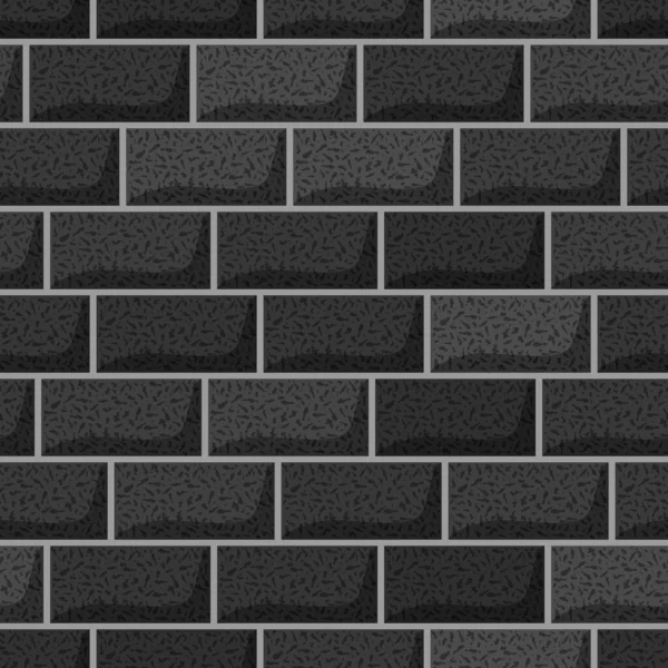 Black Brick Wall Seamless Pattern House Wall Background Texture Vector — Stock Vector