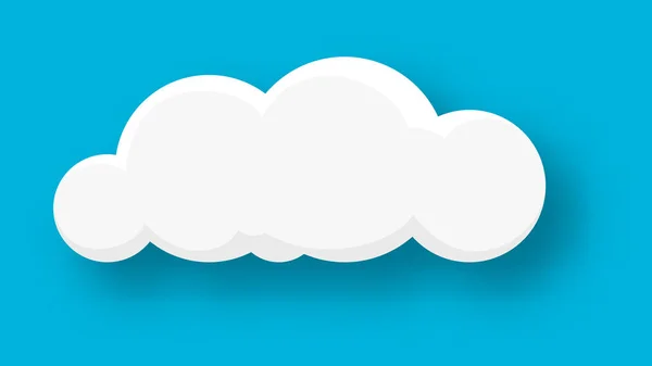 Nuvem Fundo Azul Céu Azul Com Nuvem Com Sombra Ilustração — Vetor de Stock