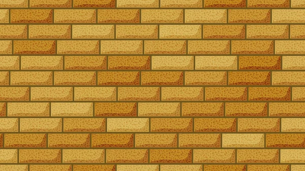 Gelbe Ziegelwand Nahtloses Muster Hauswand Hintergrund Textur Vektorhintergrund — Stockvektor
