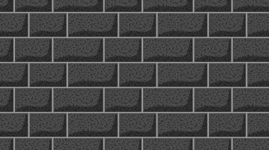 Siyah tuğla duvar. Kusursuz desen. Evin arka plan dokusu. Vektör arkaplanı