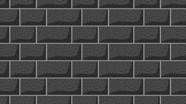 Schwarze Backsteinmauer Nahtloses Muster Hauswand Hintergrund Textur Vektorhintergrund — Stockvektor