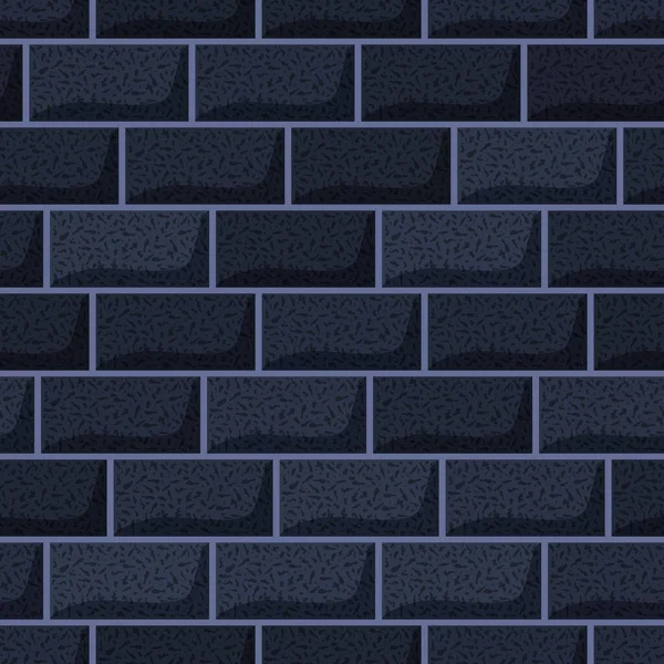 Mur Brique Bleu Foncé Modèle Sans Couture Maison Mur Texture — Image vectorielle