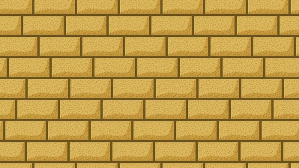 Yellow Brick Wall Seamless Pattern House Wall Background Texture Vector — Stock vektor