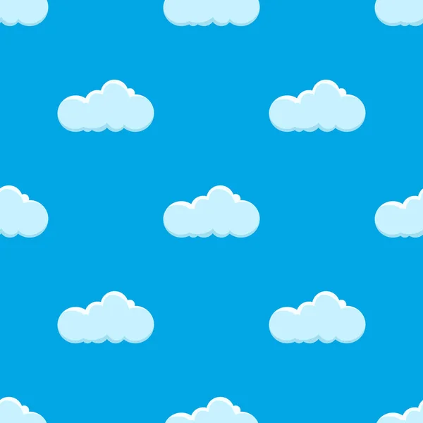 Cloud Blue Background Seamless Background Blue Sky Clouds Vector Illustration — Stockvektor