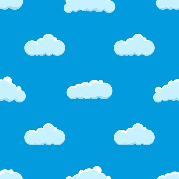 Cloud Blue Background Seamless Background Blue Sky Clouds Vector Illustration — Stockvektor
