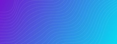 Dynamic background with wave lines. Blue gradient backdrop with white wave lines. Vector background