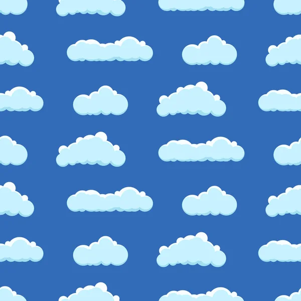 Cloud Blue Background Seamless Background Blue Sky Clouds Vector Illustration — Stockvektor