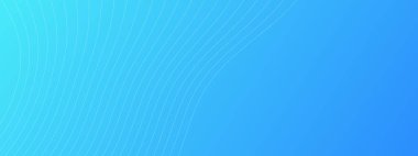 Dynamic background with wave lines. Blue gradient backdrop with white wave lines. Vector background