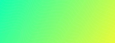 Dynamic background with wave lines. Green gradient backdrop with white wave lines. Vector background