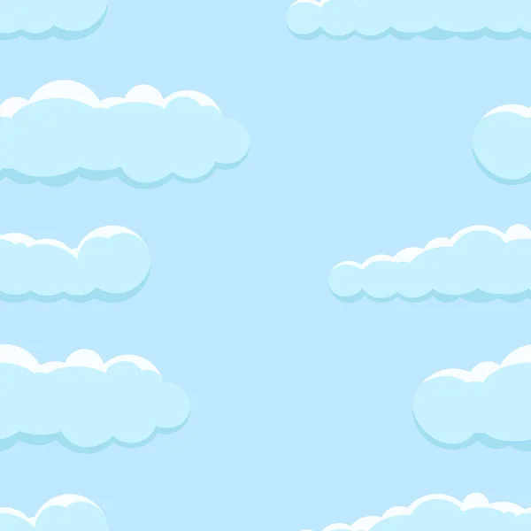 Cloud Blue Background Seamless Background Blue Sky Clouds Vector Illustration — Stockvektor