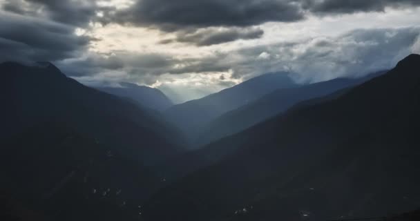 Timelapse Andes Mountains Landscape Bolivia Time Lapse Sunlight Sun Rays — Stock videók