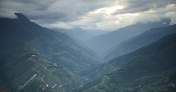 Time Lapse Andes Mountains Landscape Bolivia Timelapse Clouds Moving Valley — Video