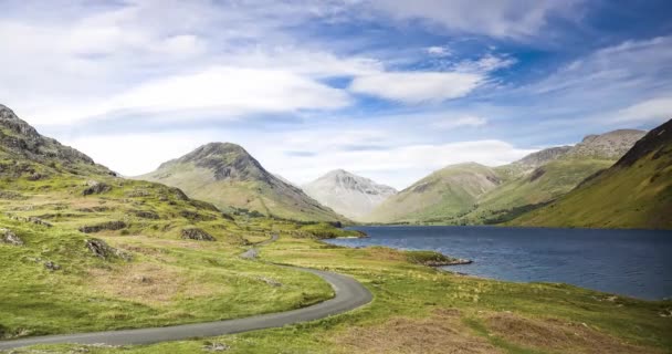 Lake District Landscape Timelapse Time Lapse Wastwater Lake Cumbria England — Stock video