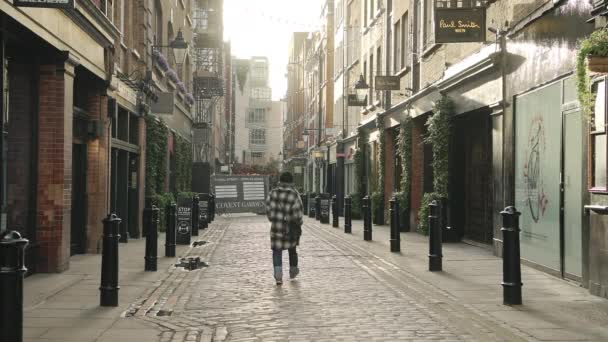 Covent Garden London Coronavirus Lockdown Empty Streets Quiet Deserted Roads — 图库视频影像