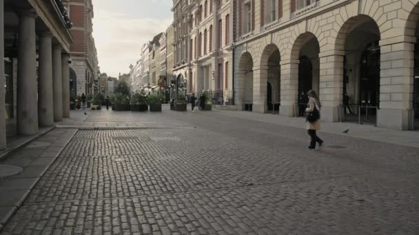 Covent Garden London Coronavirus Lockdown Empty Streets Quiet Deserted Roads — Αρχείο Βίντεο