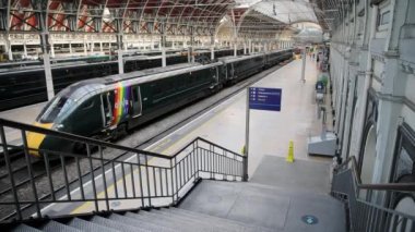 Paddington Train Station empty during Coronavirus Covid-19 lockdown in London when public transport was quiet and deserted with no people in England, Europe