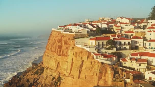 Aerial Drone View Portugal Coastal Town Houses Housing Market Sintra — Video