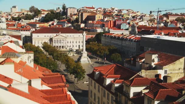 Aerial View Lisbon Portugal Popular City Tourist Destination Place Visit — 图库视频影像