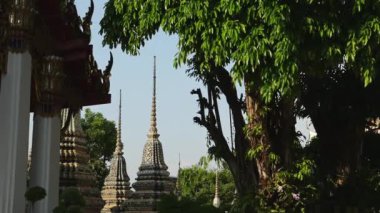 Temple in Bangkok, Thailand, Temple of the Reclining Buddha (aka Wat Pho, Wat Phra Chetuphon, Wat po), a Buddhist Building and Famous Popular Tourist Attraction and Buddhism Landmark