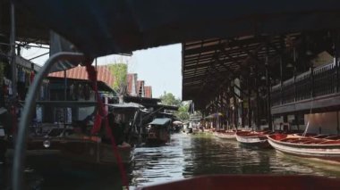 Damnoen Saduak Floating Market in Bangkok Thailand, Tourist Boat Trip Tour at the Famous Sightseeing Destination on the River, Amazing Travel Experiences in Southeast Asia