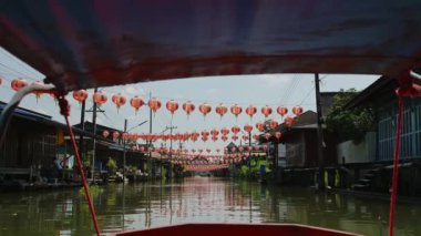 Thailand Bangkok Coronavirus Covid 19 Social Distancing and Lockdown, Damnoen Saduak Floating Market Quiet Empty and Deserted, Popular Tourist Destination with Almost No People