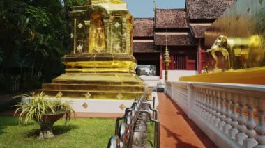 Thailand Buddhist Temple at Chiang Mai, Wat Phra Singh, a Beautiful Famous Building, Popular Tourist Attraction and Travel Destination