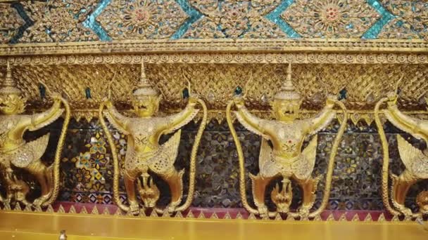 Thailand Bangkok Grand Palace Temple Emerald Buddha Wat Phra Kaew — Stock video