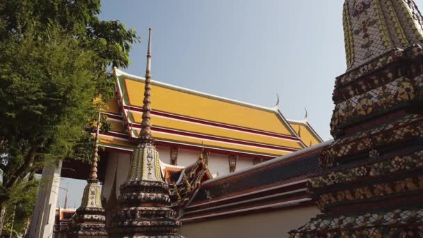 Temple Bangkok Thailand Temple Reclining Buddha Aka Wat Pho Wat — Stock video