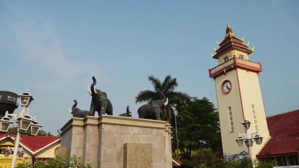 Chiang Mai Train Station Northern Thailand Transport Thailand Thai Building — Video Stock