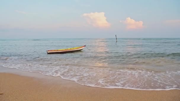 Lamai Beach Thailand Boat Seascape Scenery Koh Samui Island Tropical — ストック動画