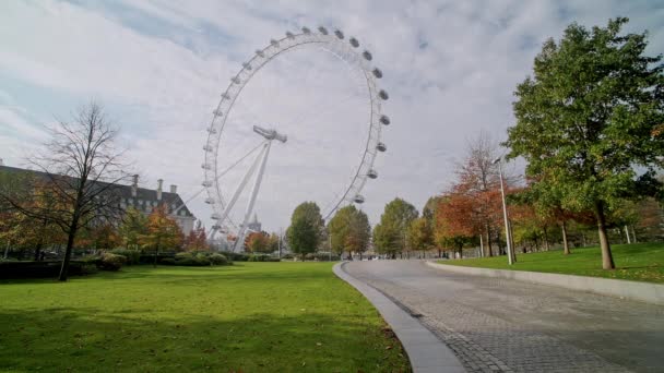 Central London Coronavirus Covid Lockdown People London Eye Normally Popular — Vídeos de Stock