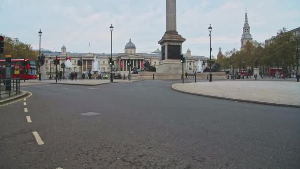 Quiet Empty Streets London Cars Traffic Coronavirus Covid Pandemic Lockdown — стокове відео