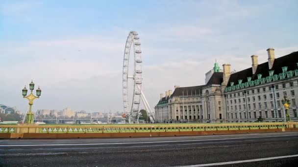 London Coronavirus Covid Lockdown Quiet Empty Deserted Roads Streets Traffic — Stok video