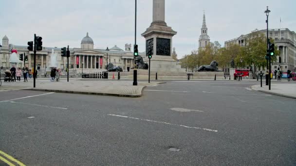 Quiet Empty Streets London Cars Traffic Coronavirus Covid Pandemic Lockdown — Video Stock
