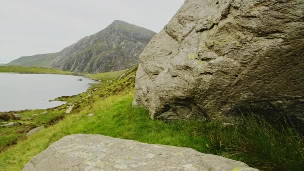 Wonderful View Llyn Idwal Cwm Idwal Snowdonia National Park Wales — Stok video