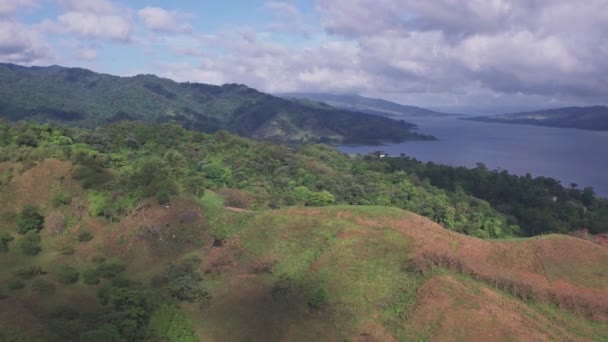 Arenal Lake Rainforest Fortuna Costa Rica Aerial Drone View — Stockvideo
